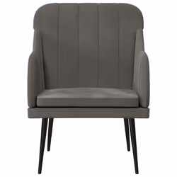 vidaXL Armchair Dark Gray 24.8""x29.9""x31.5"" Velvet