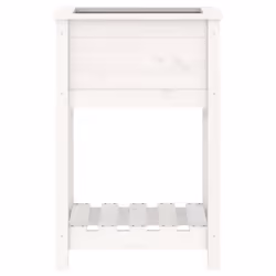 vidaXL Solid Wood Pine Planter with Shelf Plant Raised Bed Multi Colours/Sizes - white, 54 x 34.5 x 81 cm - Additional view 4
