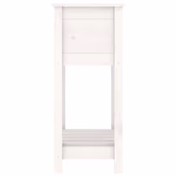 vidaXL Solid Wood Pine Planter with Shelf Plant Raised Bed Multi Colours/Sizes - white, 54 x 34.5 x 81 cm - Additional view 5