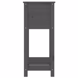 vidaXL Solid Wood Pine Planter with Shelf Plant Raised Bed Multi Colours/Sizes - grey, 54 x 34.5 x 81 cm - Additional view 5
