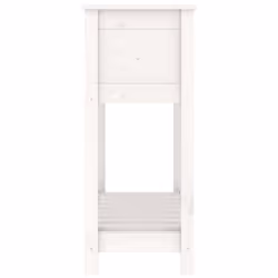 vidaXL Solid Wood Pine Planter with Shelf Plant Raised Bed Multi Colours/Sizes - white, 82.5 x 34.5 x 81 cm - Additional view 5