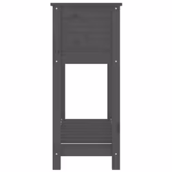 vidaXL Solid Wood Pine Planter with Shelf Plant Raised Bed Multi Colours/Sizes - grey, 82.5 x 34.5 x 81 cm - Additional view 5