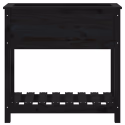vidaXL Solid Wood Pine Planter with Shelf Plant Raised Bed Multi Colours/Sizes - black, 82.5 x 34.5 x 81 cm - Additional view 4