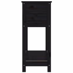 vidaXL Solid Wood Pine Planter with Shelf Plant Raised Bed Multi Colours/Sizes - black, 82.5 x 34.5 x 81 cm - Additional view 5