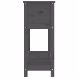 vidaXL Solid Wood Pine Planter with Shelf Plant Raised Bed Multi Colours/Sizes - grey, 111.5 x 34.5 x 81 cm - Additional view 5