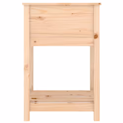 vidaXL Solid Wood Pine Planter with Shelf Plant Raised Bed Multi Colours/Sizes - brown, 54 x 54 x 81 cm - Additional view 5