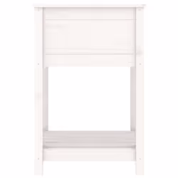 vidaXL Solid Wood Pine Planter with Shelf Plant Raised Bed Multi Colours/Sizes - white, 55 x 54 x 81 cm - Additional view 5