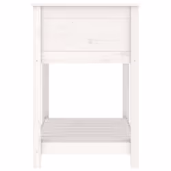 vidaXL Solid Wood Pine Planter with Shelf Plant Raised Bed Multi Colours/Sizes - white, 82.5 x 54 x 81 cm - Additional view 5