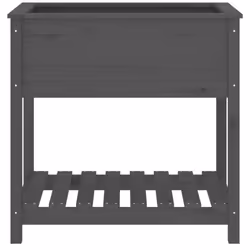 vidaXL Solid Wood Pine Planter with Shelf Plant Raised Bed Multi Colours/Sizes - grey, 82.5 x 54 x 81 cm - Additional view 4
