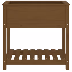 vidaXL Solid Wood Pine Planter with Shelf Plant Raised Bed Multi Colours/Sizes - honey brown, 82.5 x 54 x 81 cm - Additional view 4