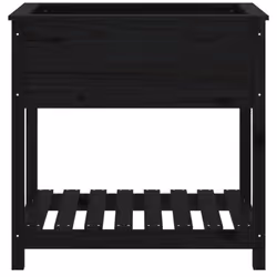 vidaXL Solid Wood Pine Planter with Shelf Plant Raised Bed Multi Colours/Sizes - black, 82.5 x 54 x 81 cm - Additional view 4