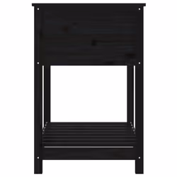 vidaXL Solid Wood Pine Planter with Shelf Plant Raised Bed Multi Colours/Sizes - black, 82.5 x 54 x 81 cm - Additional view 5