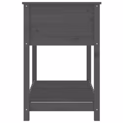 vidaXL Solid Wood Pine Planter with Shelf Plant Raised Bed Multi Colours/Sizes - grey, 111.5 x 54 x 81 cm - Additional view 5