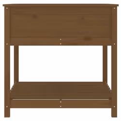 vidaXL Solid Wood Pine Planter with Shelf Plant Raised Bed Multi Colours/Sizes - honey brown, 82.5 x 82.5 x 81 cm - Additional view 5