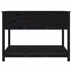 vidaXL Solid Wood Pine Planter with Shelf Plant Raised Bed Multi Colours/Sizes - black, 111.5 x 111.5 x 81 cm - Additional view 5