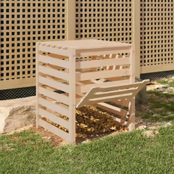 vidaXL Composter Solid Wood Pine Multi Colours 63.5x63.5x77.5/82.5x82.5x99.5cm - natural pine, 63.5 x 63.5 x 77.5 cm - Additional view 2