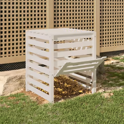 vidaXL Composter Solid Wood Pine Multi Colours 63.5x63.5x77.5/82.5x82.5x99.5cm - white pine, 63.5 x 63.5 x 77.5 cm - Additional view 2
