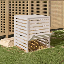 vidaXL Composter Solid Wood Pine Multi Colours 63.5x63.5x77.5/82.5x82.5x99.5cm - white pine - Additional view 2