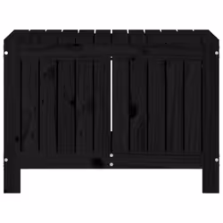 vidaXL Garden Storage Box Outdoor Storage Box Tool Shed Patio Solid Wood Pine - black pine, 76 x 42.5 x 54 cm - Additional view 5