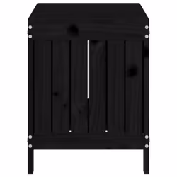 vidaXL Garden Storage Box Outdoor Storage Box Tool Shed Patio Solid Wood Pine - black pine, 76 x 42.5 x 54 cm - Additional view 6