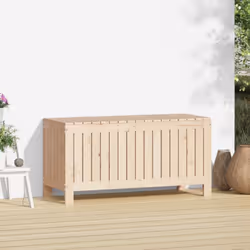 vidaXL Garden Storage Box Outdoor Storage Box Tool Shed Patio Solid Wood Pine - natural pine, 108 x 42.5 x 54 cm