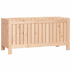 vidaXL Garden Storage Box Outdoor Storage Box Tool Shed Patio Solid Wood Pine - natural pine, 108 x 42.5 x 54 cm - Additional view 4
