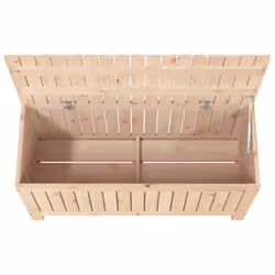 vidaXL Garden Storage Box Outdoor Storage Box Tool Shed Patio Solid Wood Pine - natural pine, 108 x 42.5 x 54 cm - Additional view 7