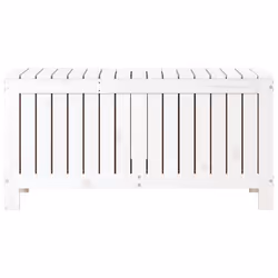 vidaXL Garden Storage Box Outdoor Storage Box Tool Shed Patio Solid Wood Pine - white pine, 108 x 42.5 x 54 cm - Additional view 5