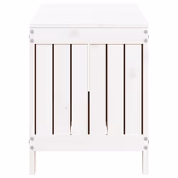 vidaXL Garden Storage Box Outdoor Storage Box Tool Shed Patio Solid Wood Pine - white pine, 108 x 42.5 x 54 cm - Additional view 6