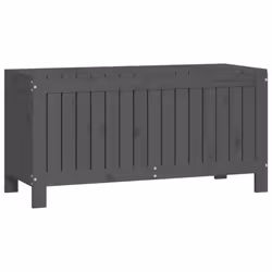 vidaXL Garden Storage Box Outdoor Storage Box Tool Shed Patio Solid Wood Pine - grey pine, 108 x 42.5 x 54 cm - Additional view 4