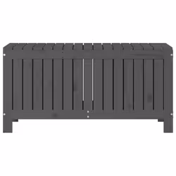 vidaXL Garden Storage Box Outdoor Storage Box Tool Shed Patio Solid Wood Pine - grey pine, 108 x 42.5 x 54 cm - Additional view 5