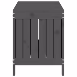 vidaXL Garden Storage Box Outdoor Storage Box Tool Shed Patio Solid Wood Pine - grey pine, 108 x 42.5 x 54 cm - Additional view 6