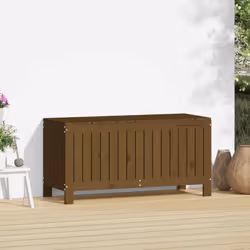 vidaXL Garden Storage Box Outdoor Storage Box Tool Shed Patio Solid Wood Pine - honey brown pine, 108 x 42.5 x 54 cm - Additional view 2