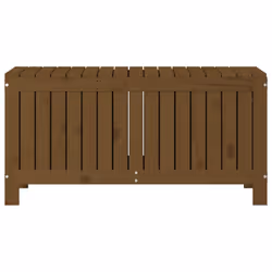 vidaXL Garden Storage Box Outdoor Storage Box Tool Shed Patio Solid Wood Pine - honey brown pine, 108 x 42.5 x 54 cm - Additional view 5