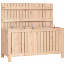 vidaXL Garden Storage Box Outdoor Storage Box Tool Shed Patio Solid Wood Pine - natural pine, 115 x 49 x 60 cm