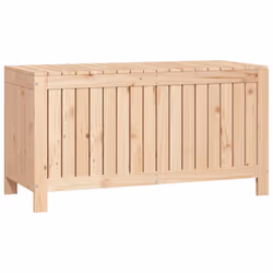 vidaXL Garden Storage Box Outdoor Storage Box Tool Shed Patio Solid Wood Pine - natural pine, 115 x 49 x 60 cm - Additional view 4