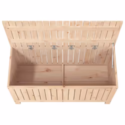 vidaXL Garden Storage Box Outdoor Storage Box Tool Shed Patio Solid Wood Pine - natural pine, 115 x 49 x 60 cm - Additional view 7