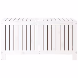 vidaXL Garden Storage Box Outdoor Storage Box Tool Shed Patio Solid Wood Pine - white pine, 115 x 49 x 60 cm - Additional view 5