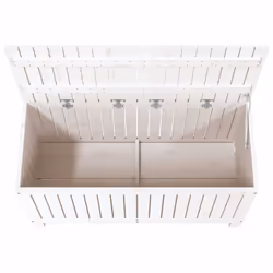 vidaXL Garden Storage Box Outdoor Storage Box Tool Shed Patio Solid Wood Pine - white pine, 115 x 49 x 60 cm - Additional view 7