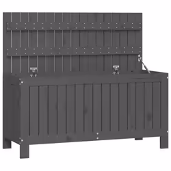 vidaXL Garden Storage Box Outdoor Storage Box Tool Shed Patio Solid Wood Pine - grey pine, 115 x 49 x 60 cm