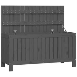 vidaXL Garden Storage Box Outdoor Storage Box Tool Shed Patio Solid Wood Pine - grey pine, 115 x 49 x 60 cm