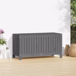 vidaXL Garden Storage Box Outdoor Storage Box Tool Shed Patio Solid Wood Pine - grey pine, 115 x 49 x 60 cm
