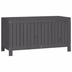 vidaXL Garden Storage Box Outdoor Storage Box Tool Shed Patio Solid Wood Pine - grey pine, 115 x 49 x 60 cm - Additional view 4