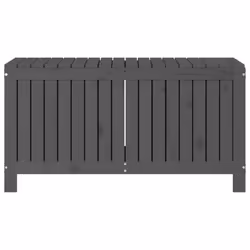 vidaXL Garden Storage Box Outdoor Storage Box Tool Shed Patio Solid Wood Pine - grey pine, 115 x 49 x 60 cm - Additional view 5