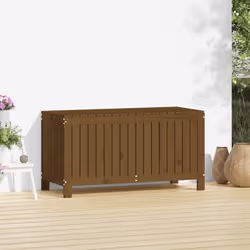 vidaXL Garden Storage Box Outdoor Storage Box Tool Shed Patio Solid Wood Pine - honey brown pine, 115 x 49 x 60 cm - Additional view 2