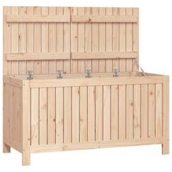vidaXL Garden Storage Box Outdoor Storage Box Tool Shed Patio Solid Wood Pine - natural pine, 121 x 55 x 64 cm