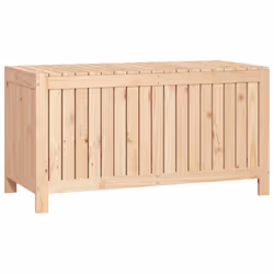vidaXL Garden Storage Box Outdoor Storage Box Tool Shed Patio Solid Wood Pine - natural pine, 121 x 55 x 64 cm - Additional view 4