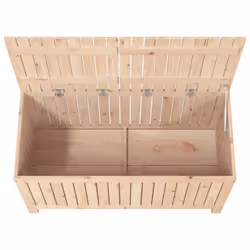 vidaXL Garden Storage Box Outdoor Storage Box Tool Shed Patio Solid Wood Pine - natural pine, 121 x 55 x 64 cm - Additional view 7