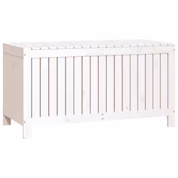 vidaXL Garden Storage Box Outdoor Storage Box Tool Shed Patio Solid Wood Pine - white pine, 121 x 55 x 64 cm - Additional view 4