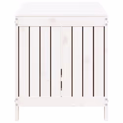 vidaXL Garden Storage Box Outdoor Storage Box Tool Shed Patio Solid Wood Pine - white pine, 121 x 55 x 64 cm - Additional view 6